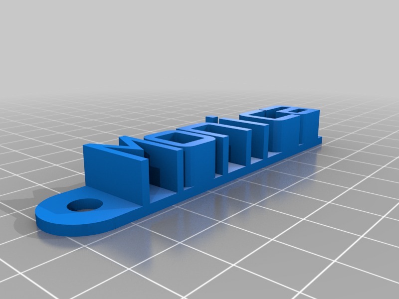 可印刷的莫妮卡钥匙扣3D打印模型