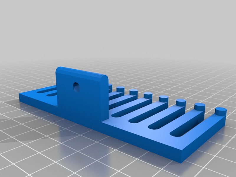 带孔的梳形电缆夹持器3D打印模型