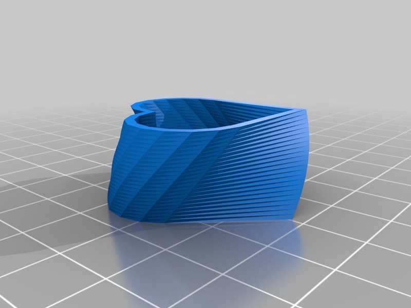 扭曲心形盒3D打印模型