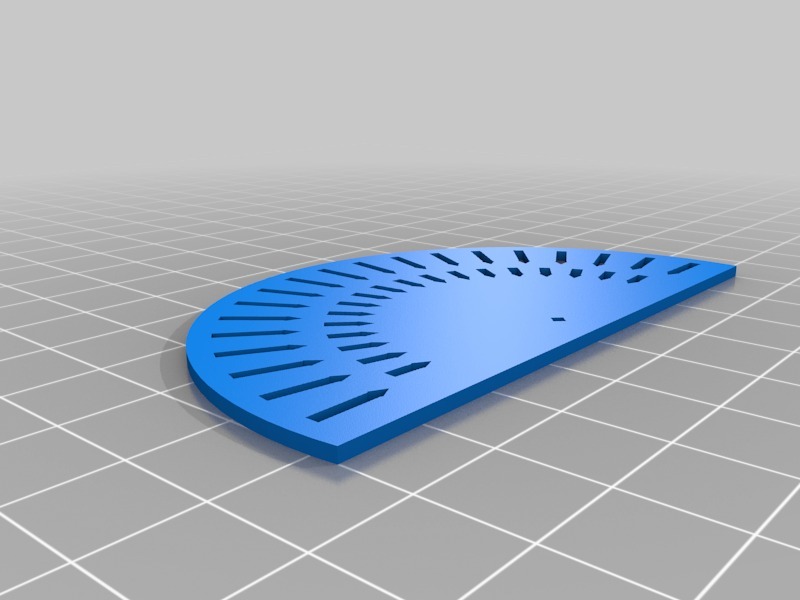 可印刷量角器3D打印模型