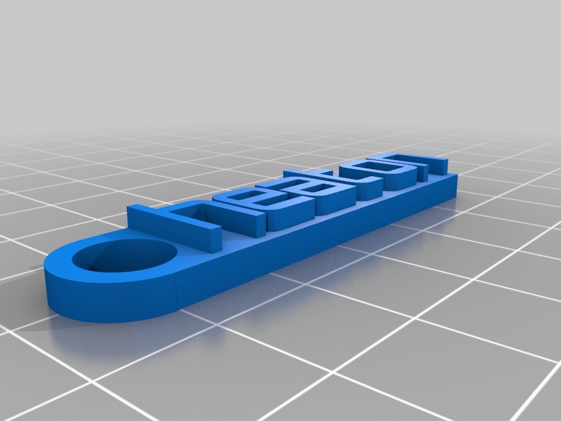 自定义消息钥匙扣3D打印模型