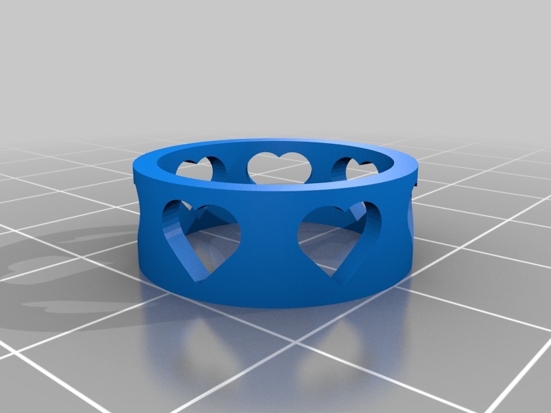 心形戒指3D打印模型
