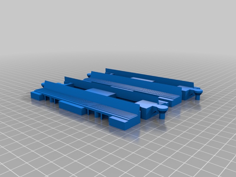 直列火车轨道3D打印模型