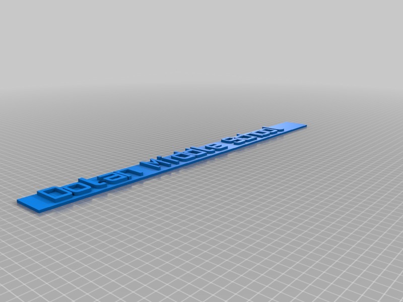 徽章Dolan Middle School 3D打印模型