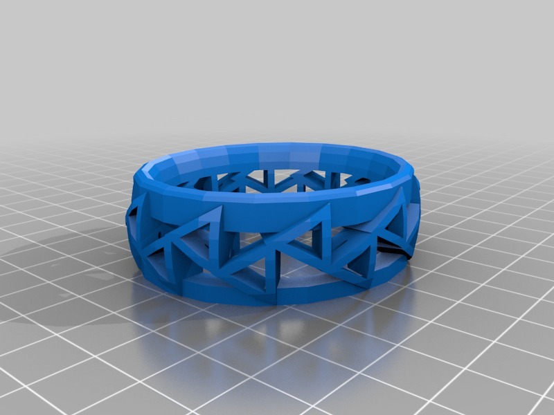 手镯三角图案3D打印模型
