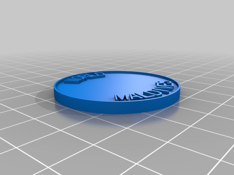 圆牌 MALDIVES3D打印模型