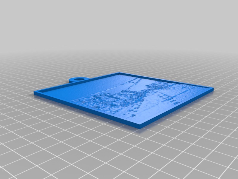 透光浮雕板 街道3D打印模型