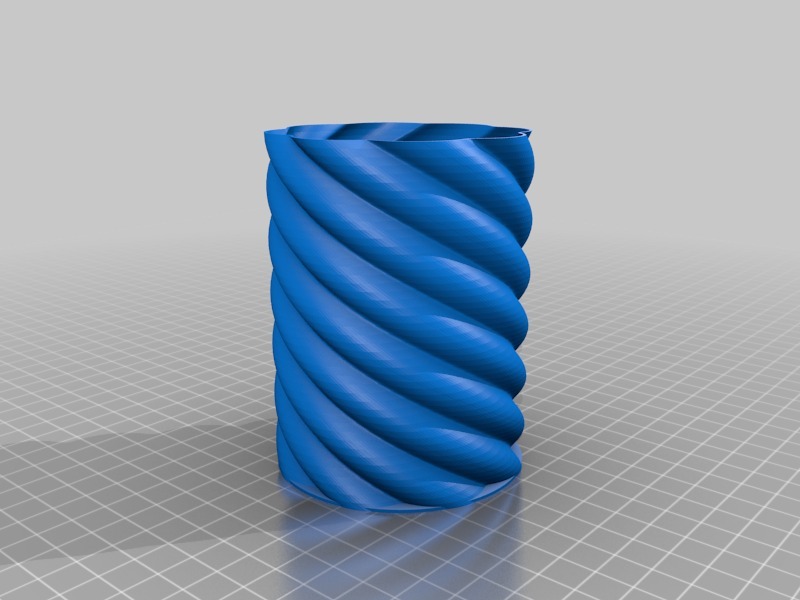 螺旋形花瓶3D打印模型