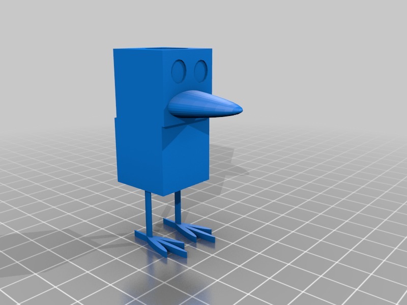 小鸡笔筒3D打印模型