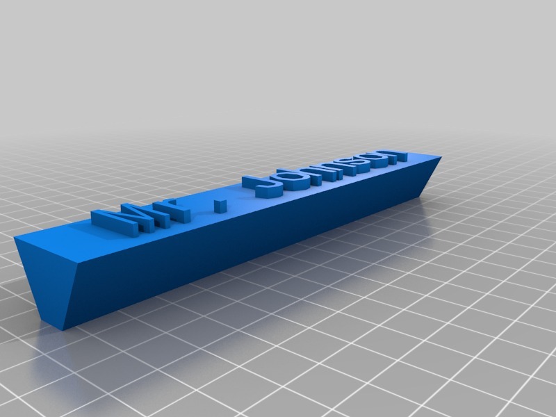 Bjohnson名字招牌3D打印模型