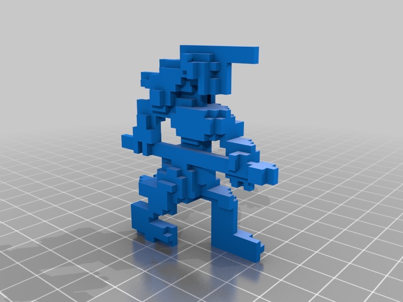 电脑游戏人物3D打印模型