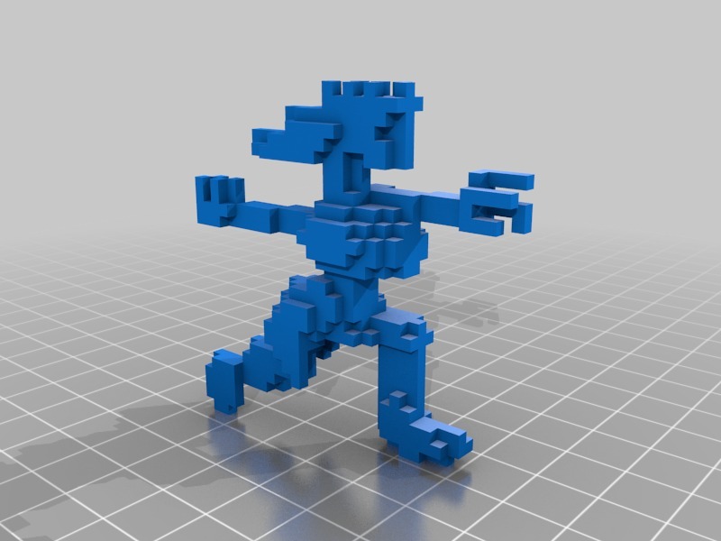 电脑游戏人物3D打印模型