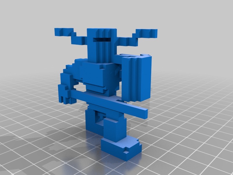 电脑游戏人物3D打印模型