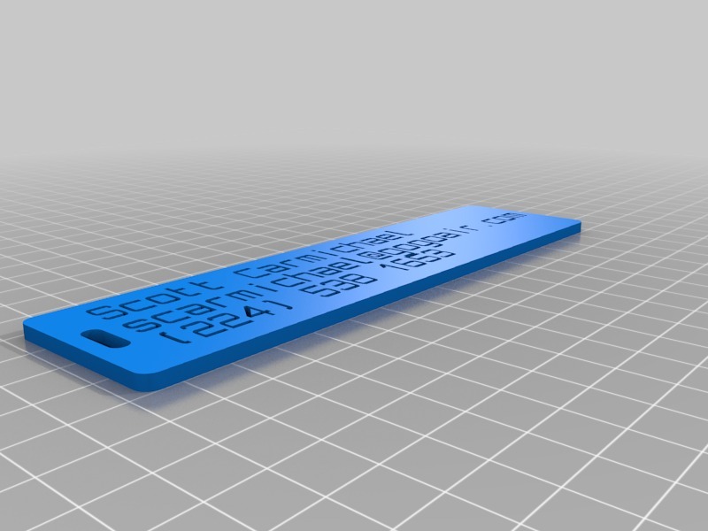 定制行李标签3D打印模型