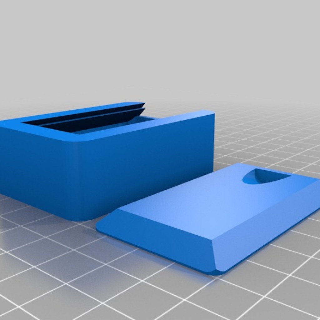 储物盒 抽拉式盖板3D打印模型