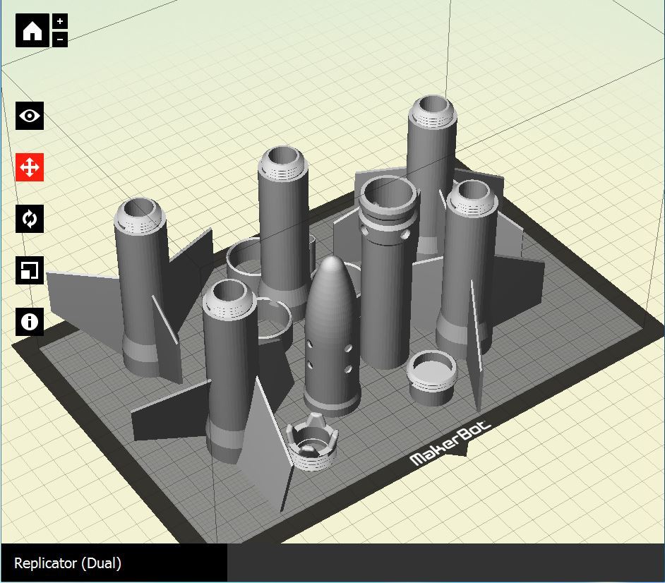 火箭家族3D打印模型