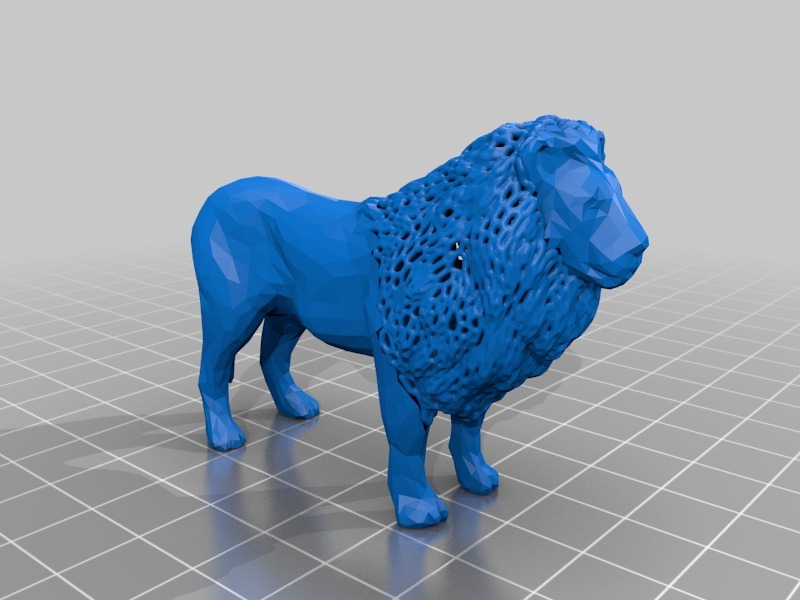狮子沃罗诺伊3D打印模型