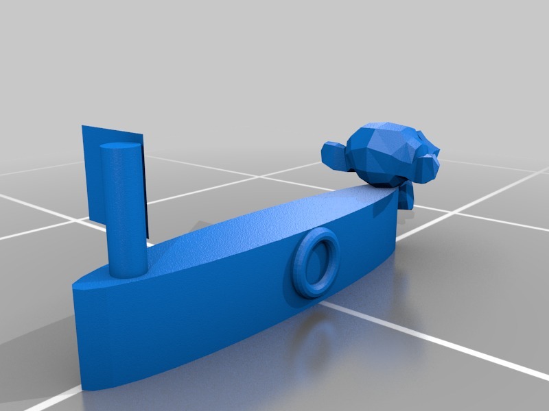 猴头小船3D打印模型