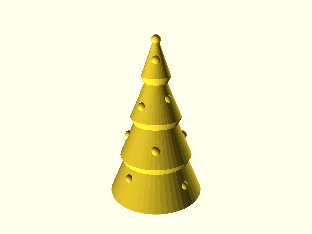 LED茶光的圣诞树3D打印模型