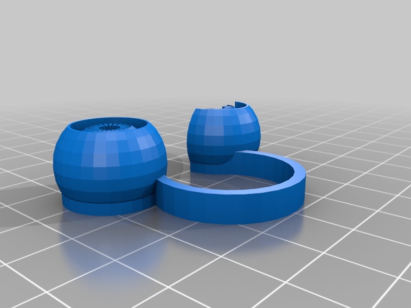 变色龙眼睛玩具3D打印模型