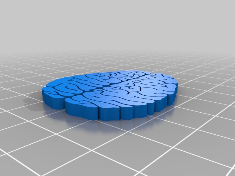 大脑形状的钥匙链3D打印模型