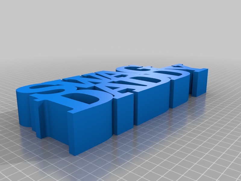 我定制的可变字雕塑3D打印模型