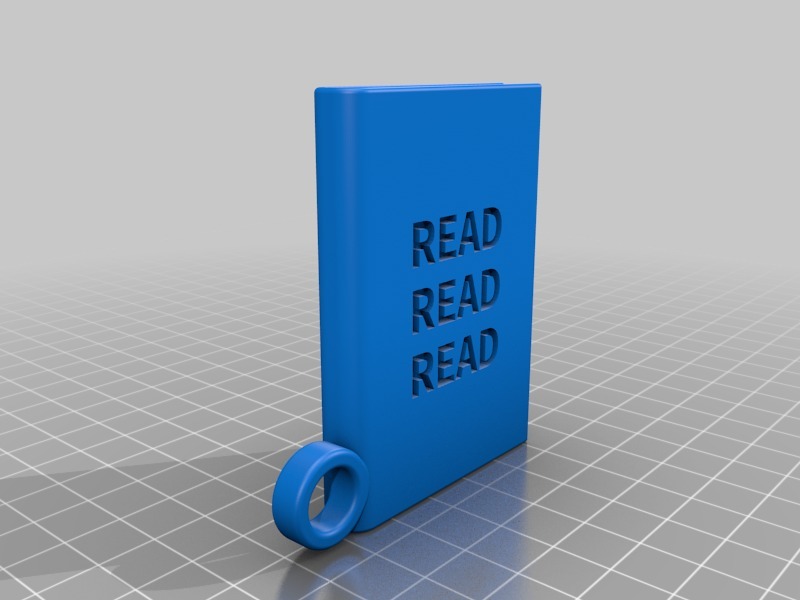 书本的钥匙扣3D打印模型