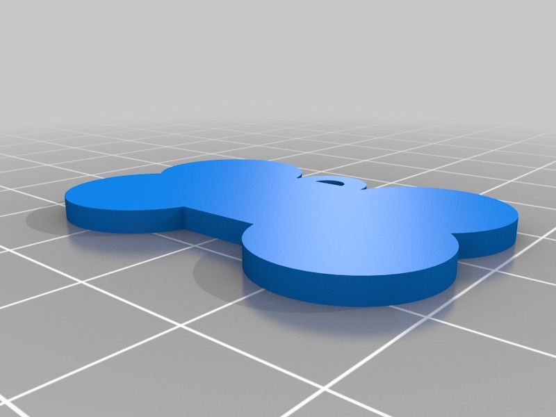 可爱骨头形状狗牌3D打印模型