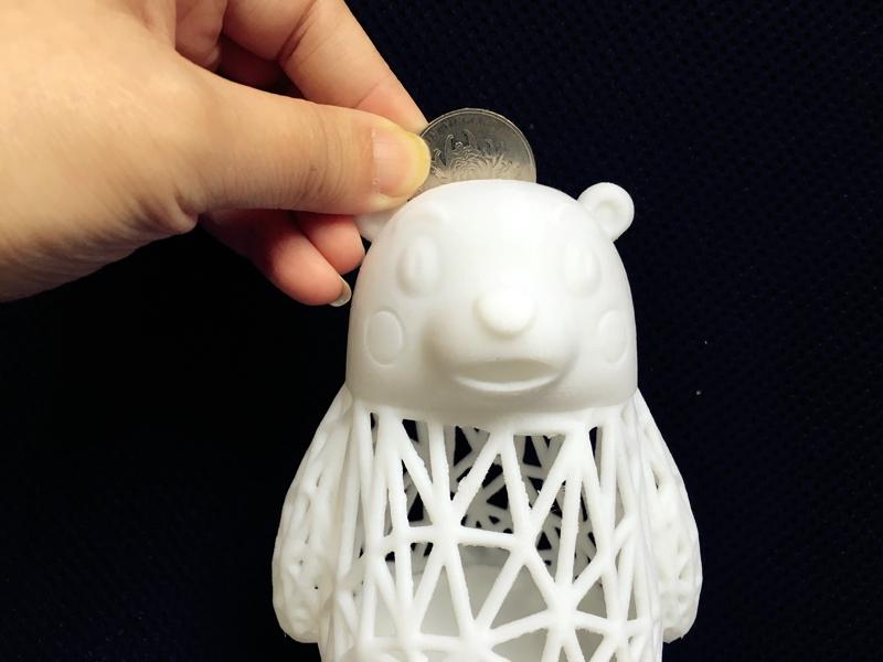 熊本熊 存钱罐笔筒3D打印模型