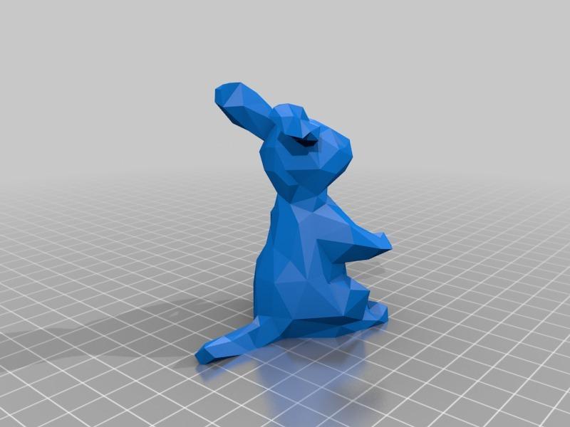低多边形小袋鼠3D打印模型