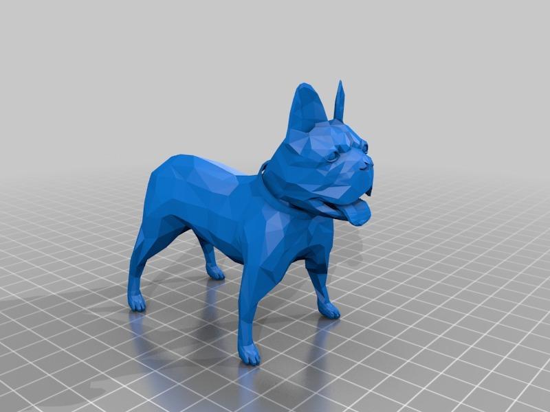 法国斗牛犬3D打印模型