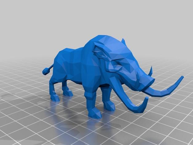 长獠牙野猪3D打印模型
