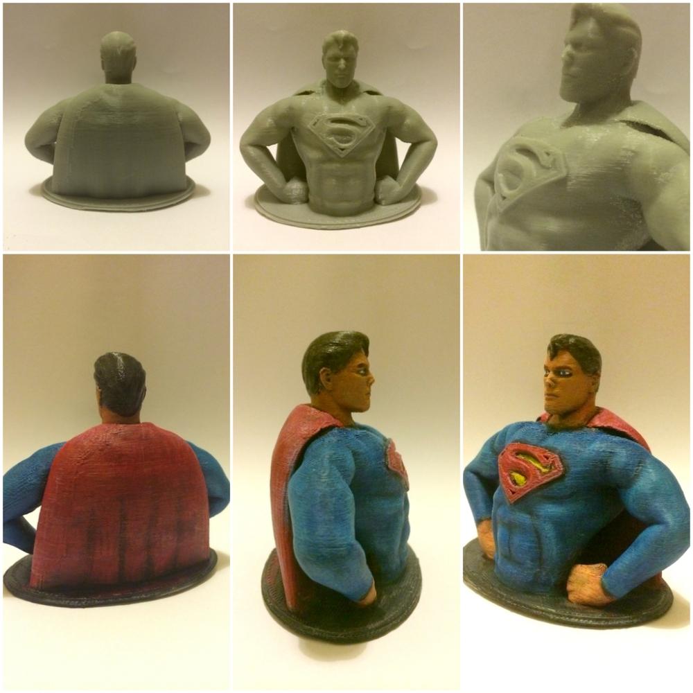 超人半身像3D打印模型