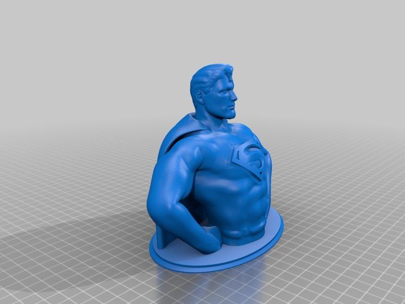 超人半身像3D打印模型
