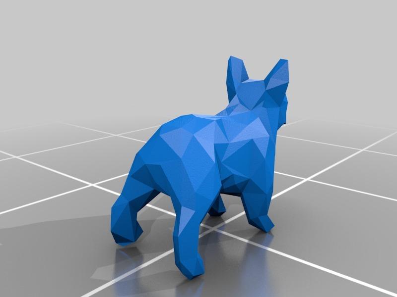 法国斗牛犬3D打印模型