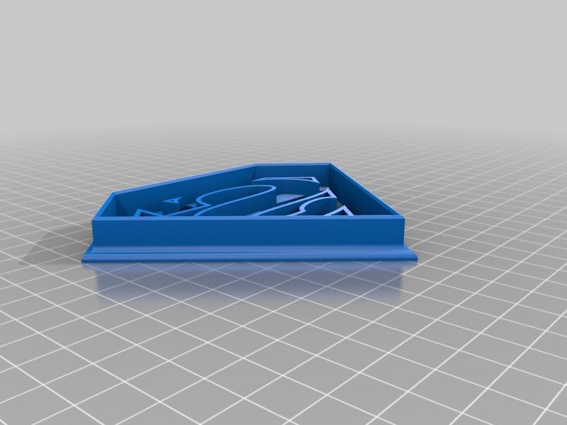超人标志饼干模具3D打印模型