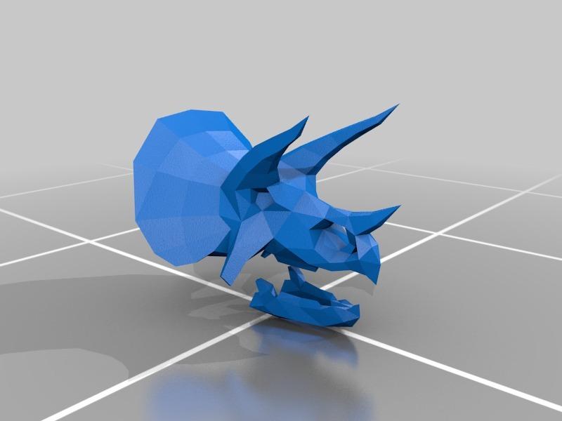 三角龙头骨3D打印模型
