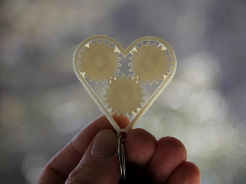 心形钥匙扣3D打印模型