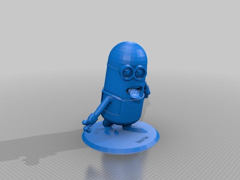 小黄人吐舌头3D打印模型