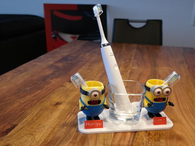 小黄人-牙刷架3D打印模型