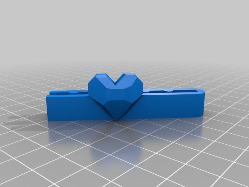 心形领带夹3D打印模型