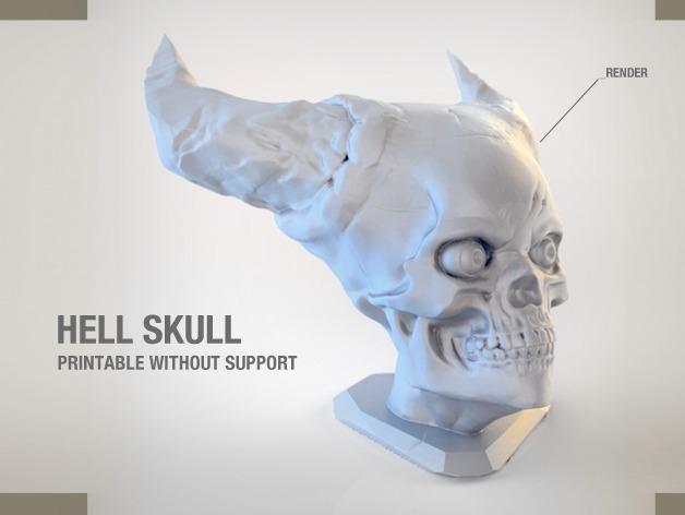 地狱骷髅3D打印模型
