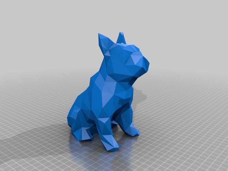 法国斗牛犬3D打印模型