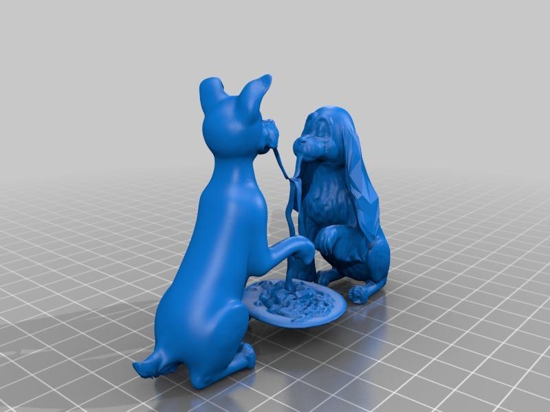 淑女和流浪汉3D打印模型
