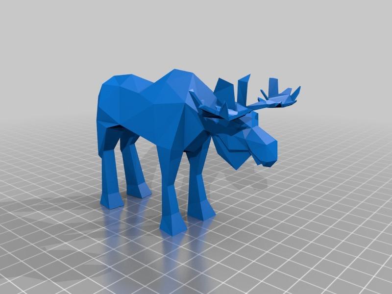 驼鹿3D打印模型