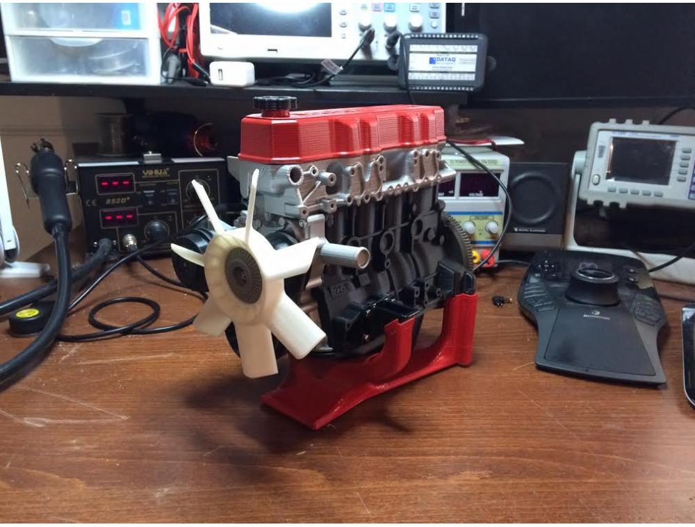 丰田4缸发动机3D打印模型