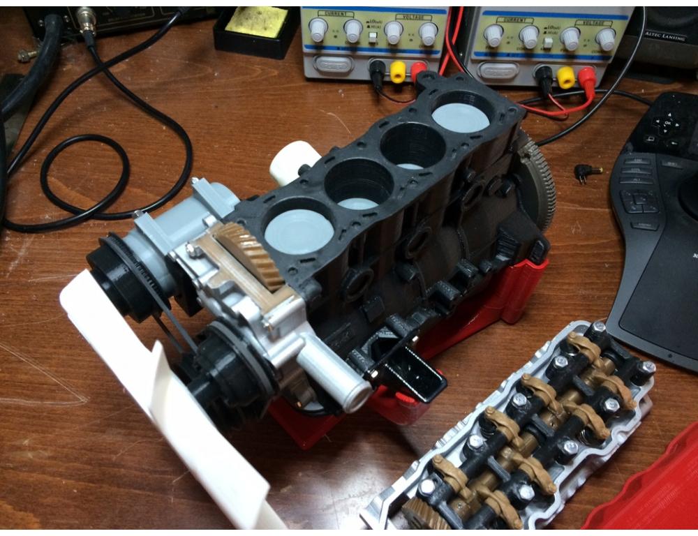 丰田4缸发动机3D打印模型