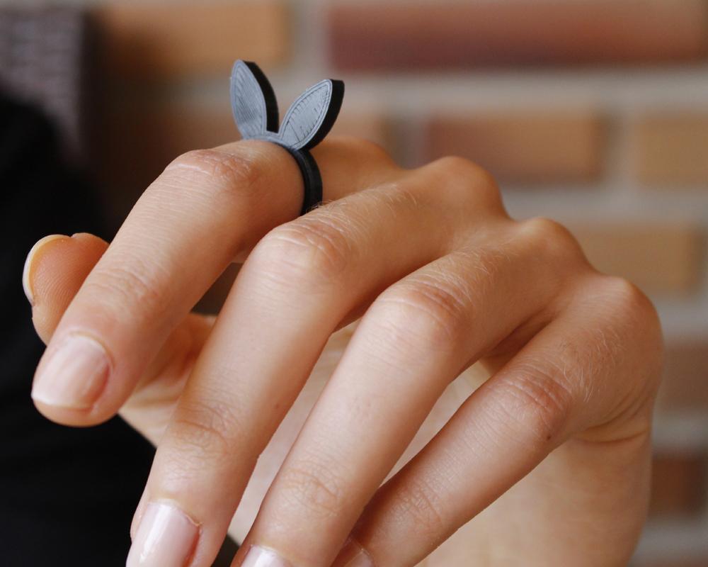 兔子耳朵戒指3D打印模型