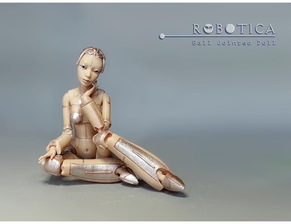 机器人美女3D打印模型