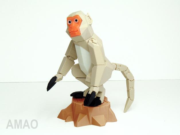 小猴子3D打印模型